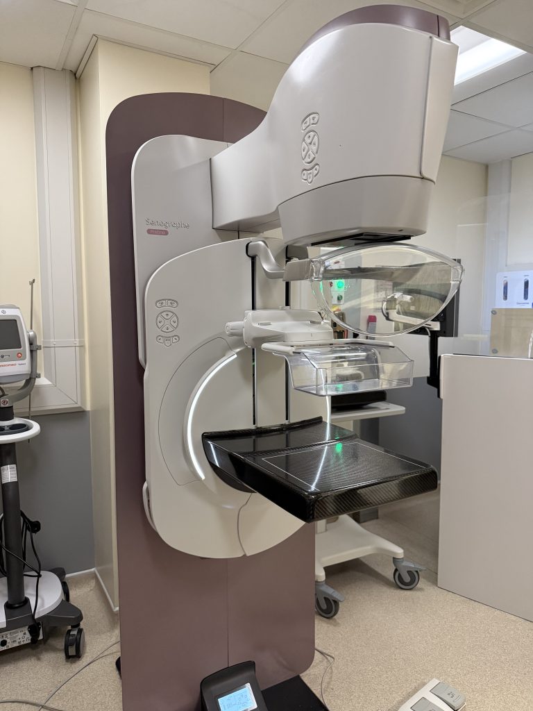 equipment  in derby's breast unit used to take mammograms